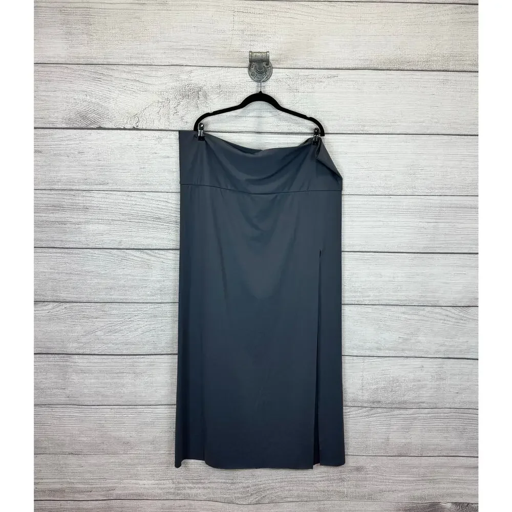Skims Plus Size Gun Gray Shaping Swim Maxi Skirt Size 4X